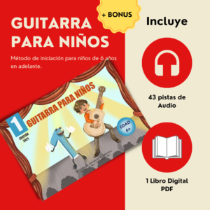 Curso de Guitarra para Niños-PDF, Audios y Tarjetas Didácticas